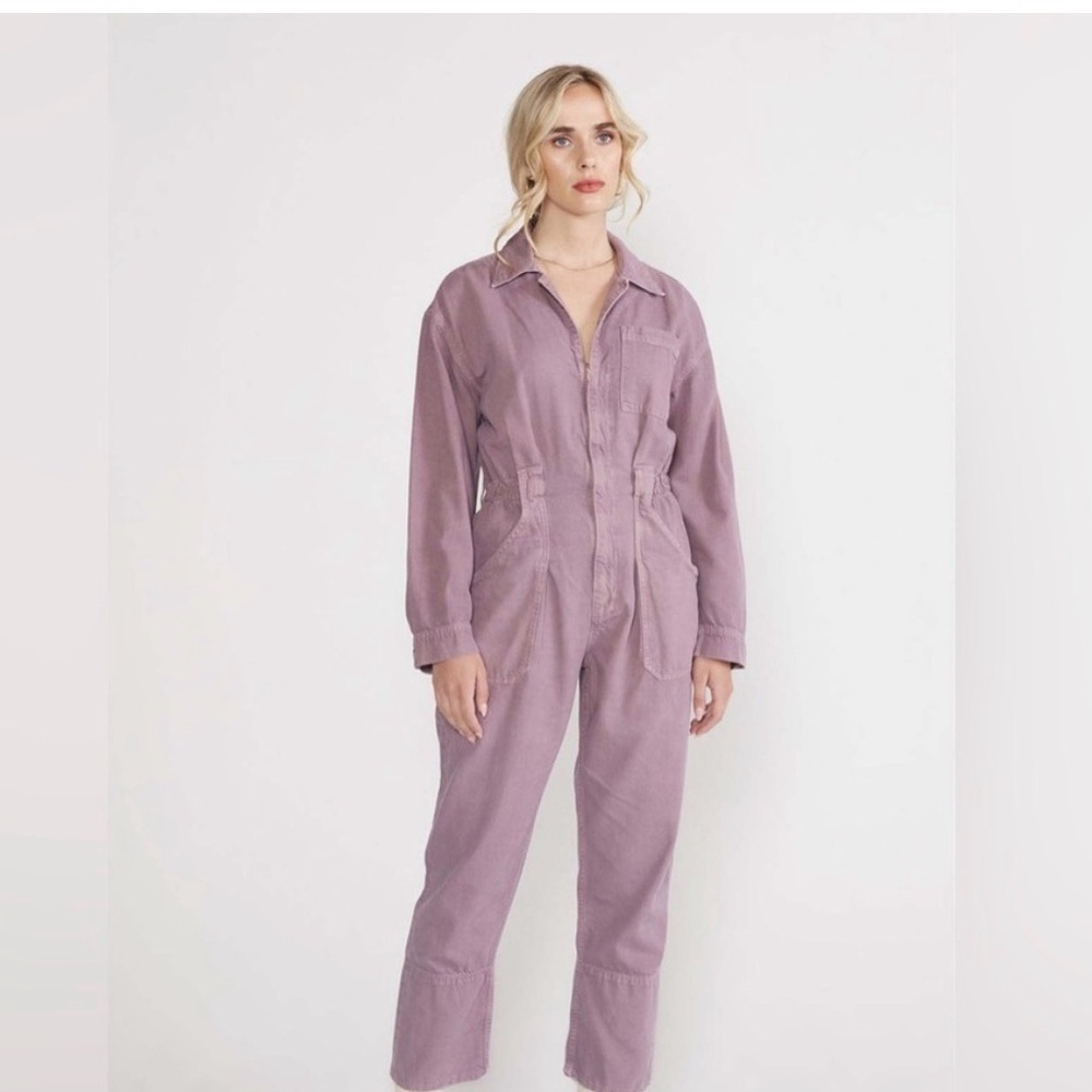 Etica Kingsley utility jumpsuit Purple dove XS